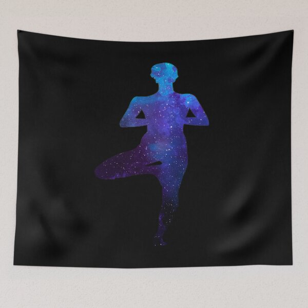 Item preview, Vrikshasana Yoga Pose Galaxy Space Spiritual Zen Meditation designed and sold by Merchking1.