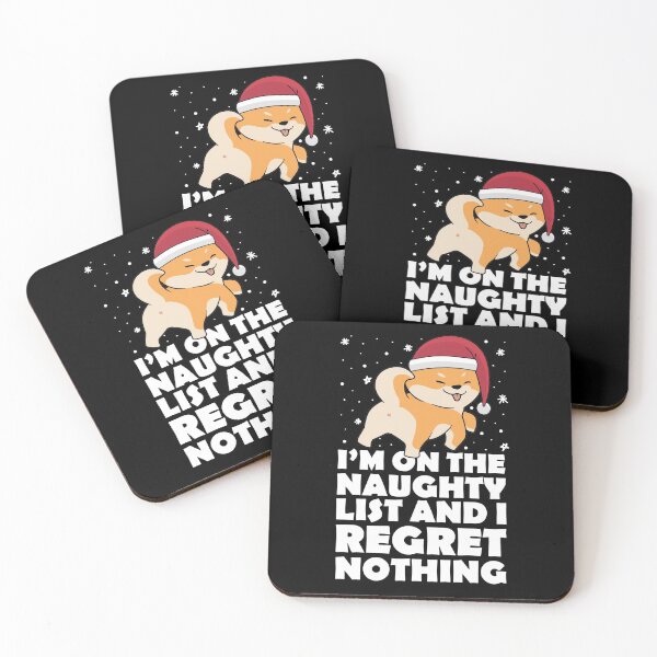 Item preview, I'm On The Naughty List And I Regret Nothing Funny Christmas designed and sold by GravitiTees.