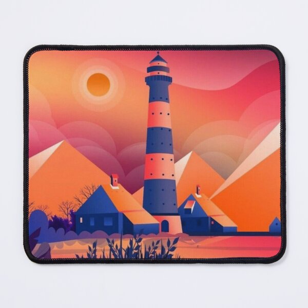 Item preview, vintage lighthouse digital art with Evening skies sunset designed and sold by Bkstores.