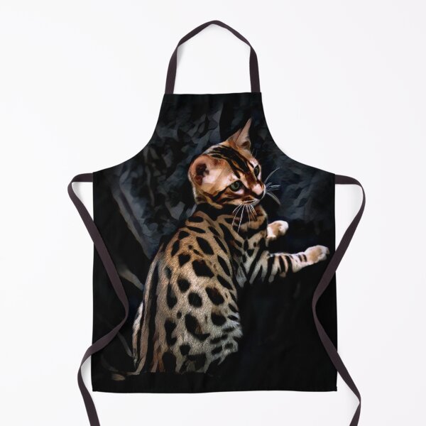 Item preview, Gold Bengal Kitten On A Dark Background designed and sold by Heathermarie321.