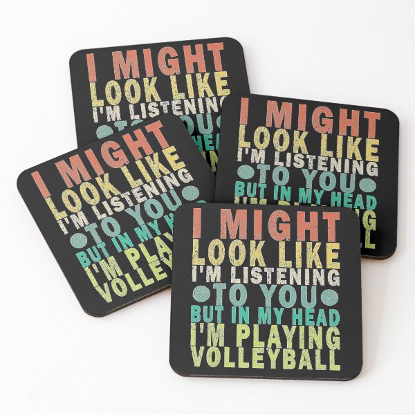 Item preview, I Might Look Like Im Listening to You Volleyball Retro  designed and sold by Volleyball1x3hj.