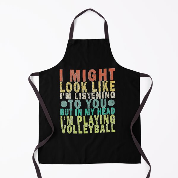 Item preview, I Might Look Like Im Listening to You Volleyball Retro designed and sold by Volleyball1x3hj.