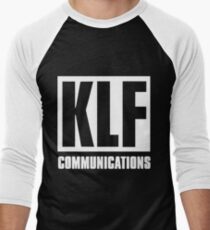 KLF Communications (white bg, black letters) Men's Baseball ¾ T-Shirt