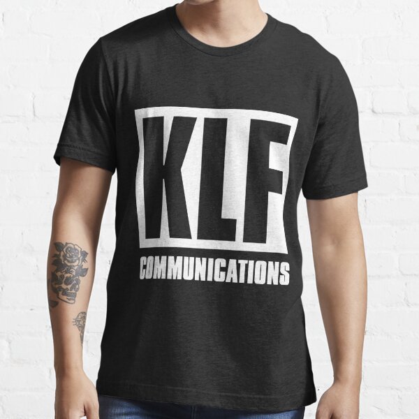 KLF Communications (white bg, black Essential T-Shirt for Sale by RetroWorks Redbubble