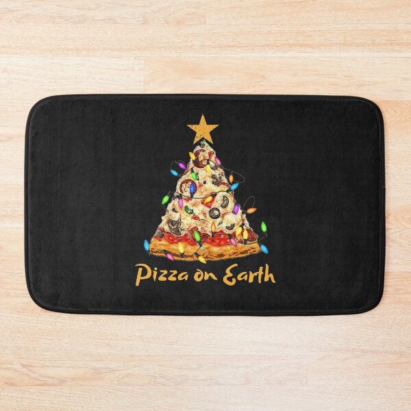 Artikelvorschau, Pizza on Earth Humorvolle Weihnachten entworfen und verkauft von checkertonetees.