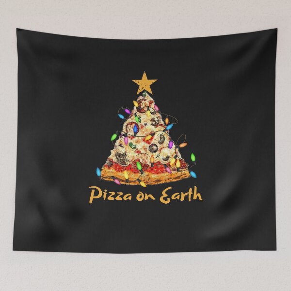 Artikelvorschau, Pizza on Earth Humorvolle Weihnachten entworfen und verkauft von checkertonetees.