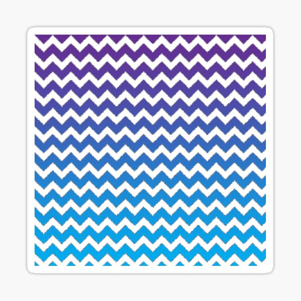 "Blue and purple zig zag" Sticker by pnkpopcorn Redbubble