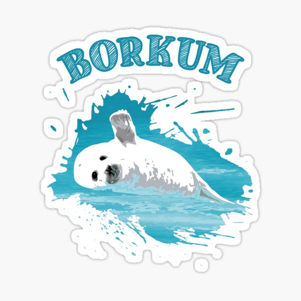 Artikel-Vorschau von Borkum Urlaub Nordsee Insel Robbe Seehund, designt und verkauft von Denis Rösler.