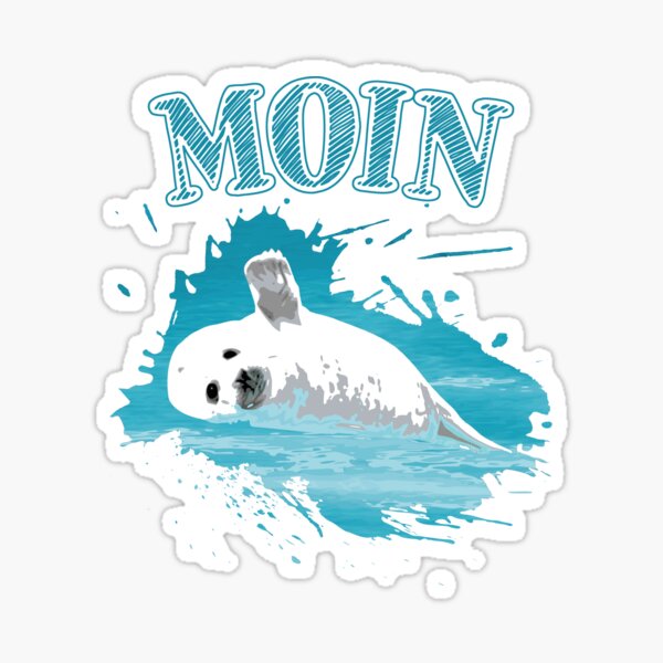 Artikel-Vorschau von Moin Nordsee Ostsee Urlaub Insel Robbe Seehund, designt und verkauft von Denis Rösler.