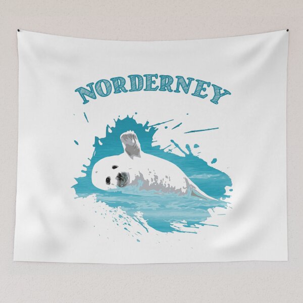 Item preview, Norderney vacation North Sea island seal seal designed and sold by Denis Rösler.