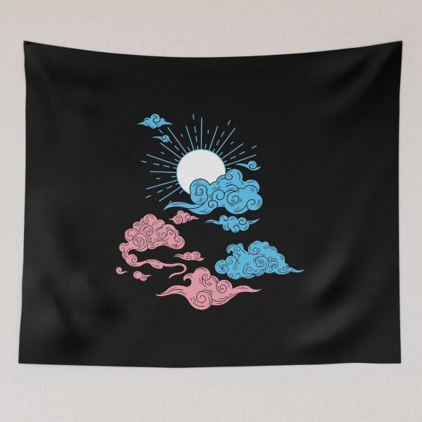 Item preview, Trans Sun and Clouds. Transgender Pride designed and sold by Subtle Pride Shop.