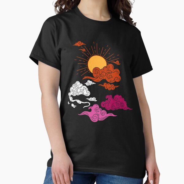 Item preview, Suns and Clouds Lesbian Pride designed and sold by Subtle Pride Shop.