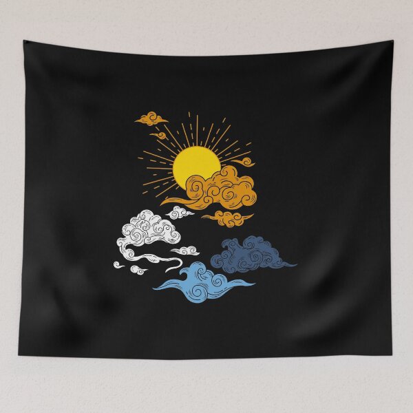 Item preview, Aro Ace Sun and Clouds. Aroace Pride designed and sold by Subtle Pride Shop.