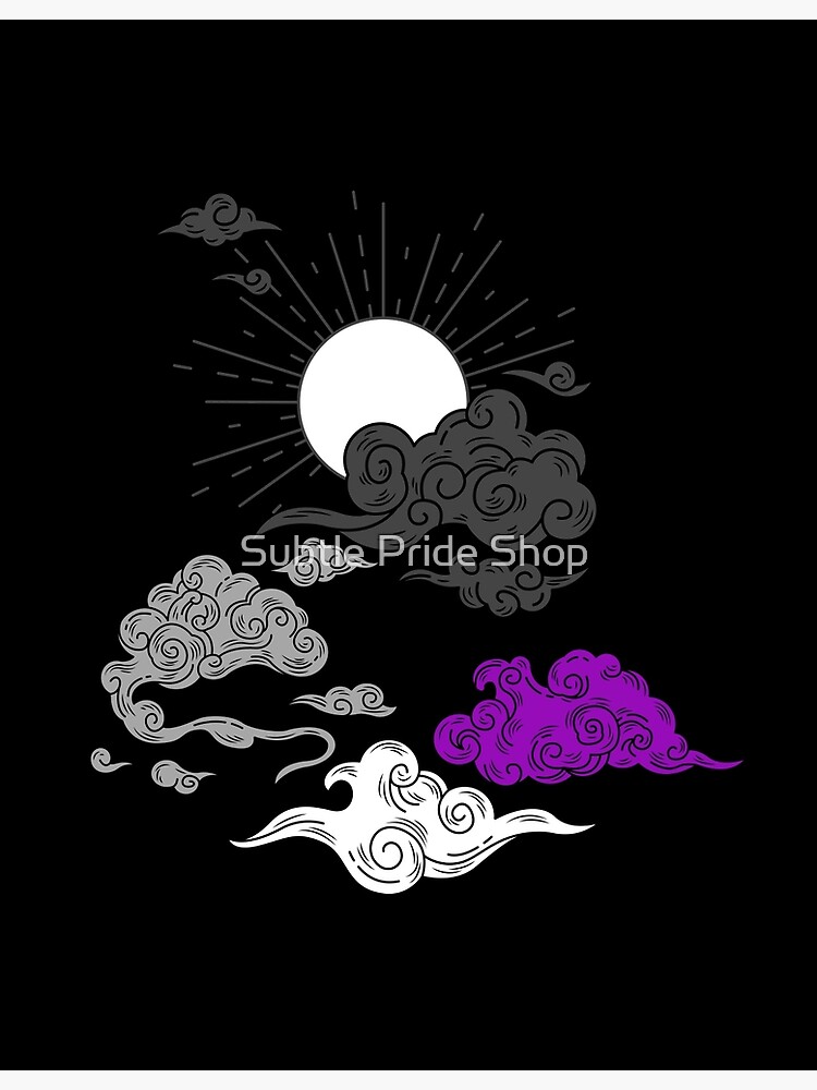 Discover Sun and Clouds Ace. Asexual Pride Premium Matte Vertical Poster