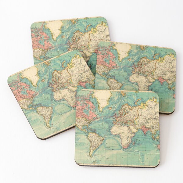 Item preview, Vintage Map of The World 1883 designed and sold by kookakate.