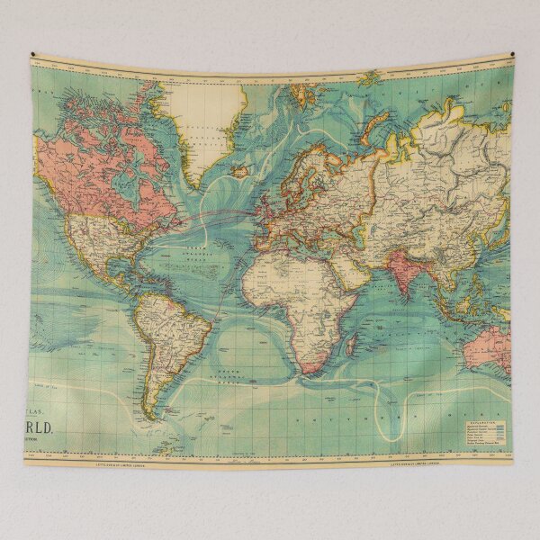 Item preview, Vintage Map of The World 1883 designed and sold by kookakate.