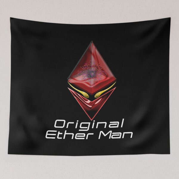 Item preview, Aprons Original Ether Man Sienna Colored Head With Positronic Brain & Yellow Eyes White Text designed and sold by Spirit-World.