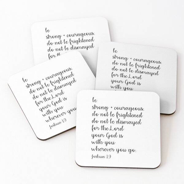 Item preview, Be Strong and Courageous Joshua 1:9 Scripture designed and sold by corbrand.