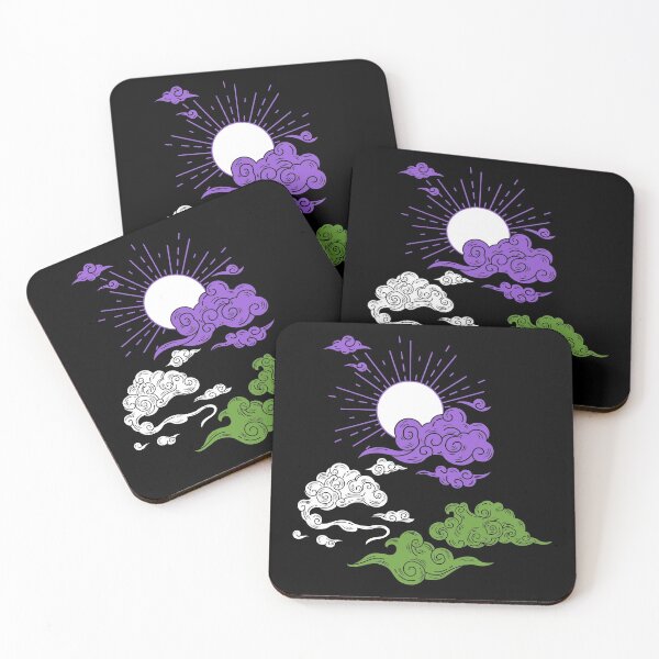 Item preview, Gender Queer Sun and Clouds. Genderqueer Pride designed and sold by Subtle Pride Shop.