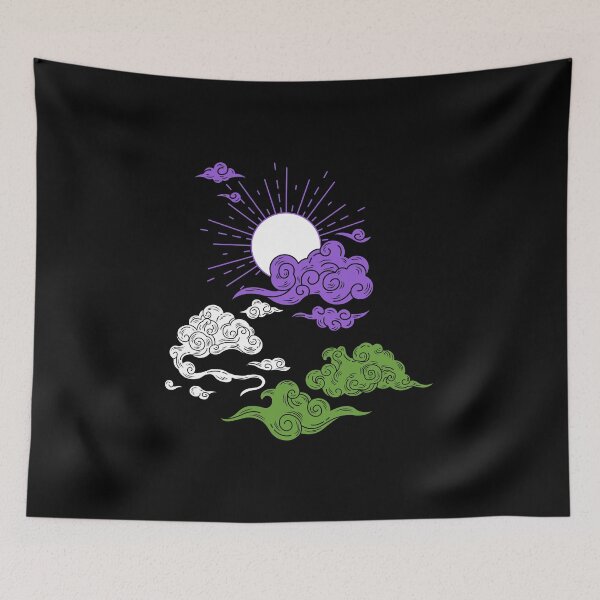 Item preview, Gender Queer Sun and Clouds. Genderqueer Pride designed and sold by Subtle Pride Shop.