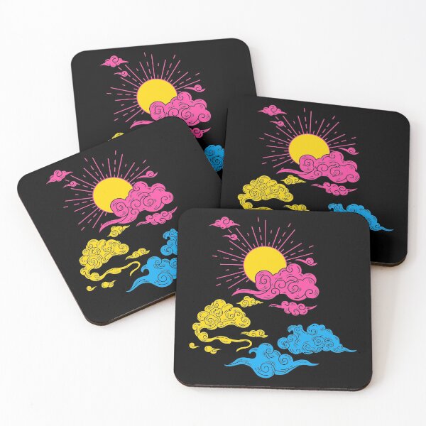 Item preview, Pan Sun and Clouds. Pansexual Pride designed and sold by Subtle Pride Shop.