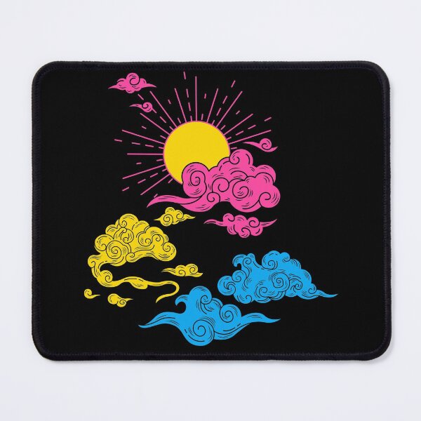 Item preview, Pan Sun and Clouds. Pansexual Pride designed and sold by Subtle Pride Shop.