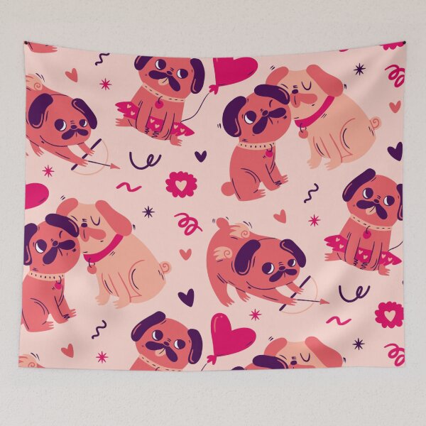 Item preview, Pug dog valentines day designed and sold by DerSenat.