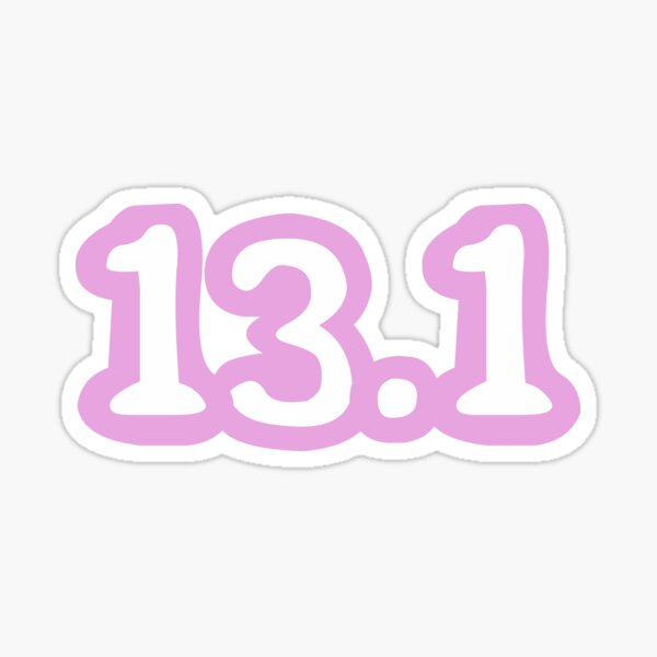iRun 13.1 Pink Aufkleber Sticker
