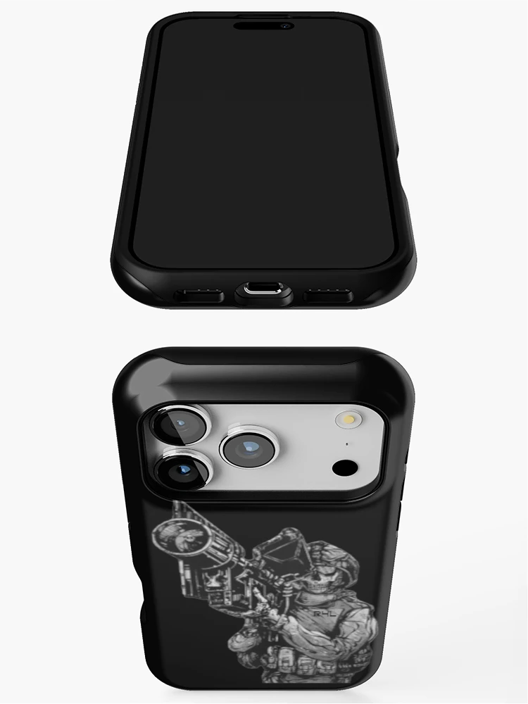 Thumbnail 3 of 4, iPhone Case, skull operator - R4L designed and sold by RENAGADE4LYF.