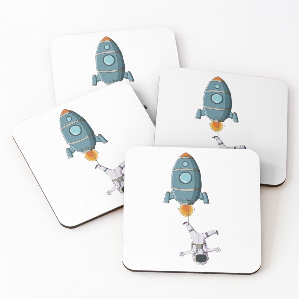 Item preview, Cute cartoon astronaut flying with rocket designed and sold by kanvasdesign.