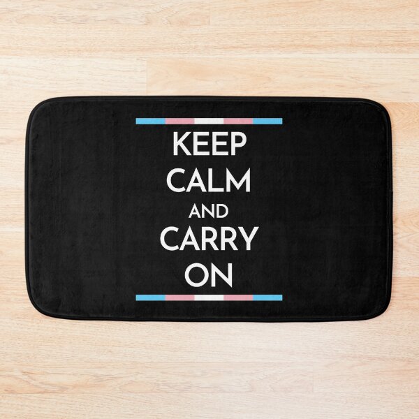 Item preview, Keep Calm and Carry On Trans. Transgender Pride designed and sold by Subtle Pride Shop.