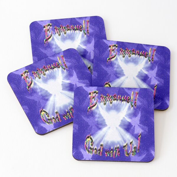 Item preview, Emmanuel, God with us! (Dark Purple background) designed and sold by Only1helen.