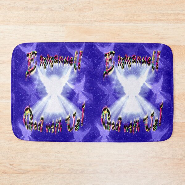 Item preview, Emmanuel, God with us! (Dark Purple background) designed and sold by Only1helen.