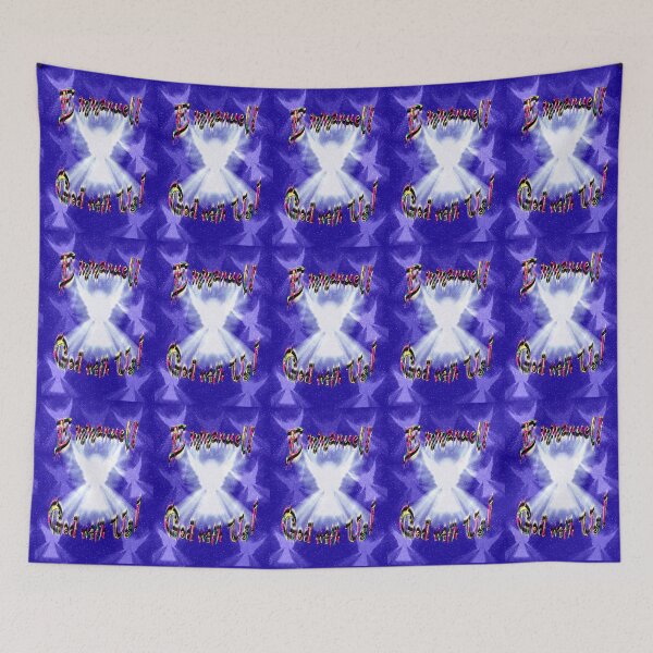 Item preview, Emmanuel, God with us! (Dark Purple background) designed and sold by Only1helen.
