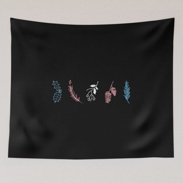 Item preview, Winter Plants Trans Flag Colors. Transgender Pride designed and sold by Subtle Pride Shop.