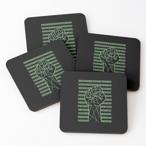 Item preview, Raised fist, binary code designed and sold by DerSenat.