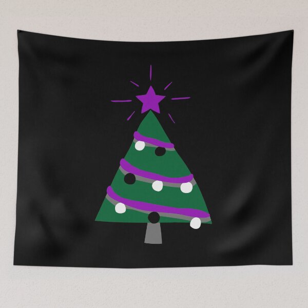 Item preview, Ugly Ace Christmas Tree. Asexual Pride designed and sold by Subtle Pride Shop.