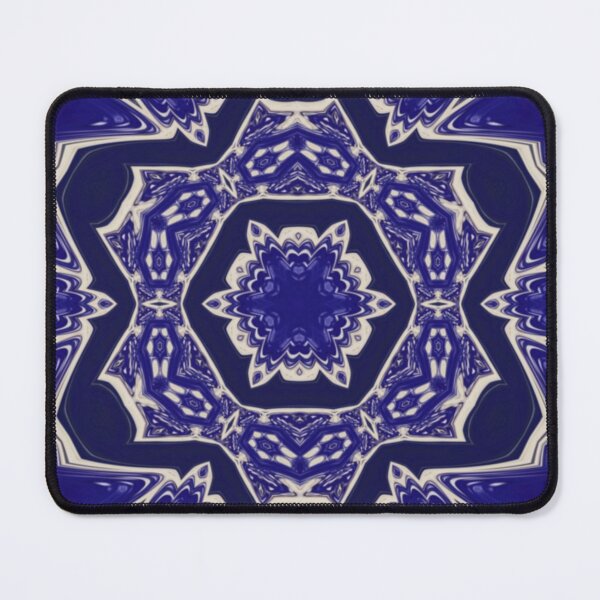 Item preview, Tight Squeeze Blue White  Abstract Tiled Pattern 2 Artist Jenny Meehan  designed and sold by Jenny Meehan Art Prints and Patterns  .