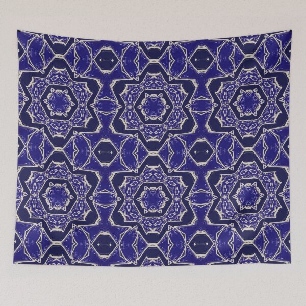 Item preview, Tight Squeeze Blue White  Abstract Tiled Pattern 2 Artist Jenny Meehan  designed and sold by Jenny Meehan Art Prints and Patterns  .