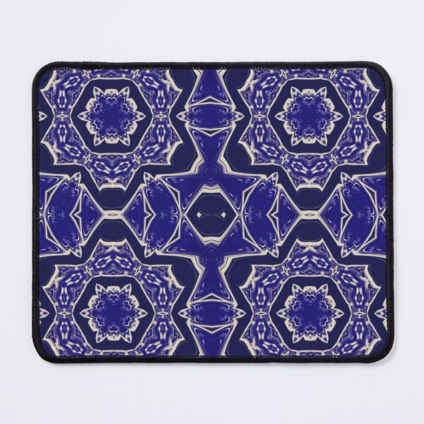 Item preview, Tight Squeeze Blue White  Abstract Tiled Pattern 3 Artist Jenny Meehan  designed and sold by Jenny Meehan Art Prints and Patterns  .