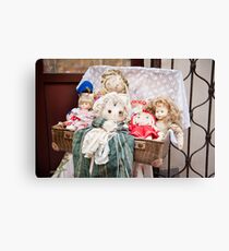 Retro rag dolls toys collection Canvas Print