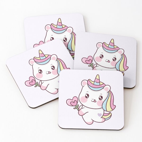 Item preview, Kawaii Unicorn Rainbow Pastel Heart Flower designed and sold by Simplyy  Unique.