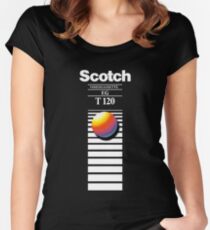 Retro VHS tape vaporwave aesthetic Women's Fitted Scoop T-Shirt