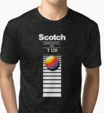 Retro VHS tape vaporwave aesthetic Tri-blend T-Shirt