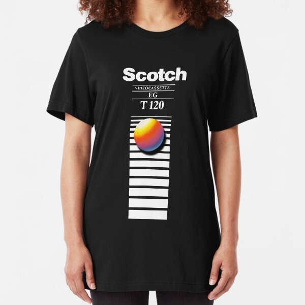 Retro VHS tape vaporwave aesthetic Slim Fit T-Shirt