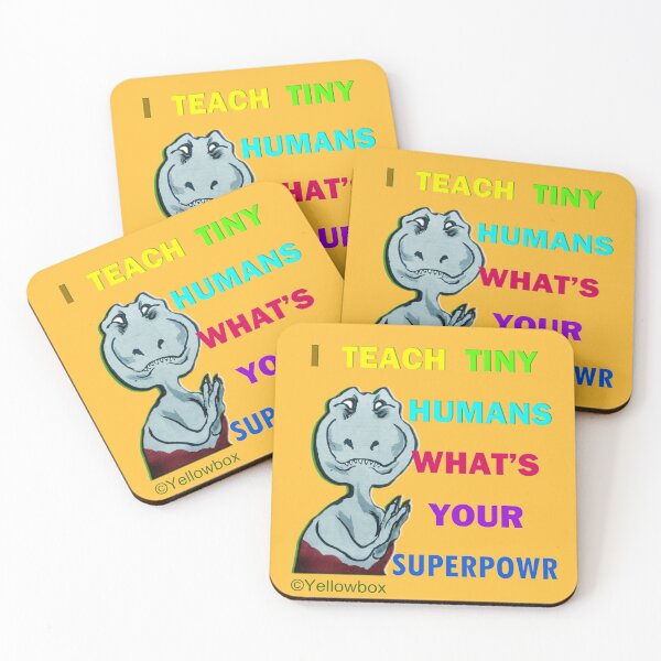 Item preview, I Teach Tiny Humans Whats your superpower- Yellowbox ink painting designed and sold by twyellowbox.