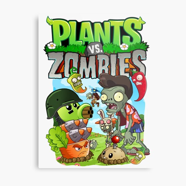 Láminas metálicas: De Plantas Vs Zombies | Redbubble