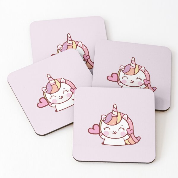Item preview, Kawaii Unicorn Rainbow Hearts designed and sold by Simplyy  Unique.