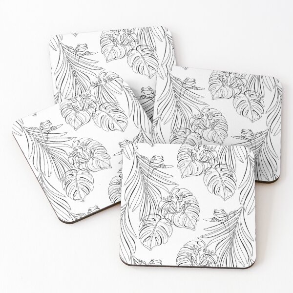 Item preview, Minimalistic Continuous Line Tropical Frogs designed and sold by lissantee.