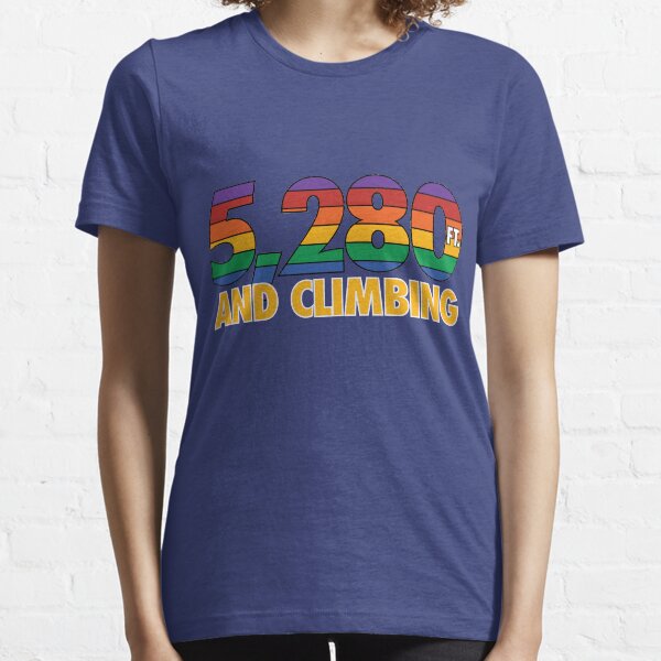 5,280 Ft. And Climbing (Throwback Outline) Essential T-Shirt